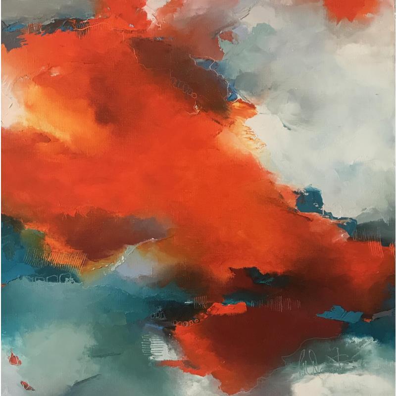 Gemälde Quand le ciel... von Dumontier Nathalie | Gemälde Abstrakt Öl Minimalistisch