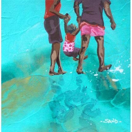 Painting un, deux, trois by Sand | Painting Figurative Acrylic Life style, Marine