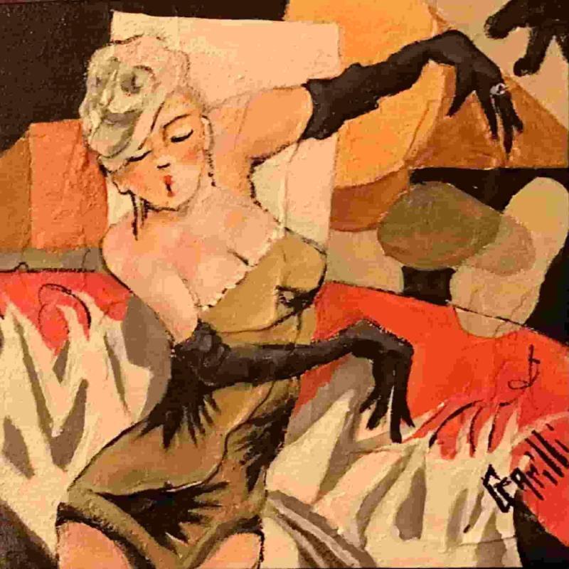 Gemälde La danse de feu 2 von Garilli Nicole | Gemälde Figurativ Alltagsszenen