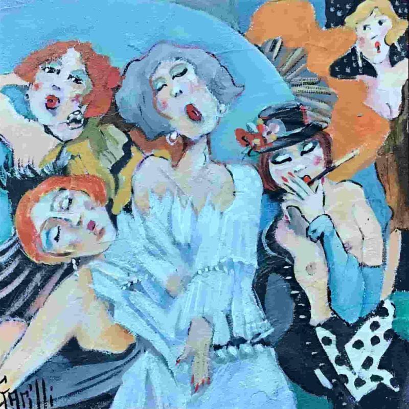Painting Spectacle au Bon Frou-frou  by Garilli Nicole | Painting Figurative Life style, Pop icons