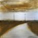 Painting Route sur la Causse 4 by Mahieu Bertrand | Painting Raw art Landscapes Metal