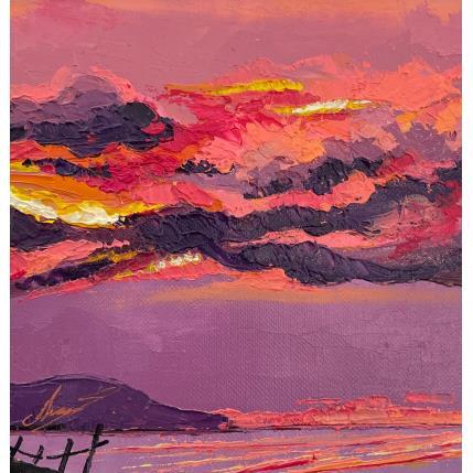 Peinture Sunset by the sea 2 par Chen Xi | Tableau Figuratif Huile Paysages