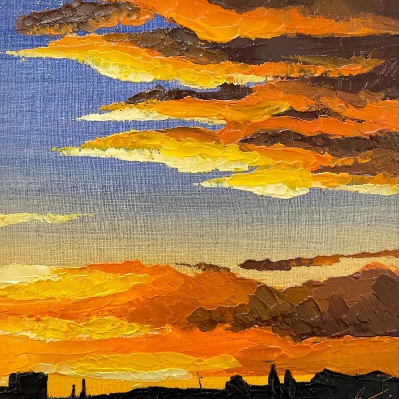 Peinture Urban sunset 2 par Chen Xi | Tableau Figuratif Huile