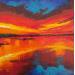 Painting Sunset by the sea by Chen Xi | Painting Figurative Oil