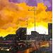 Painting The city at the sunset  by Chen Xi | Painting Figurative Oil