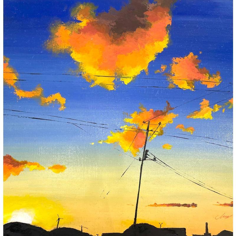 Peinture Sunset urban 2 par Chen Xi | Tableau Figuratif Huile