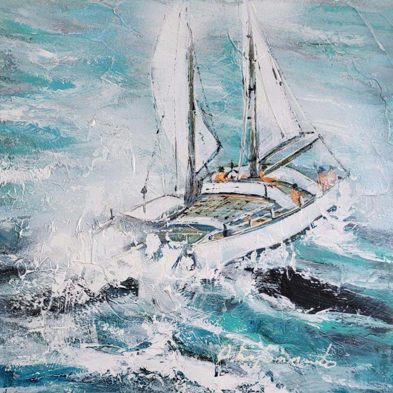 Painting Cata by Ortis-Bommarito Nicole | Painting Figurative Acrylic, Oil Marine