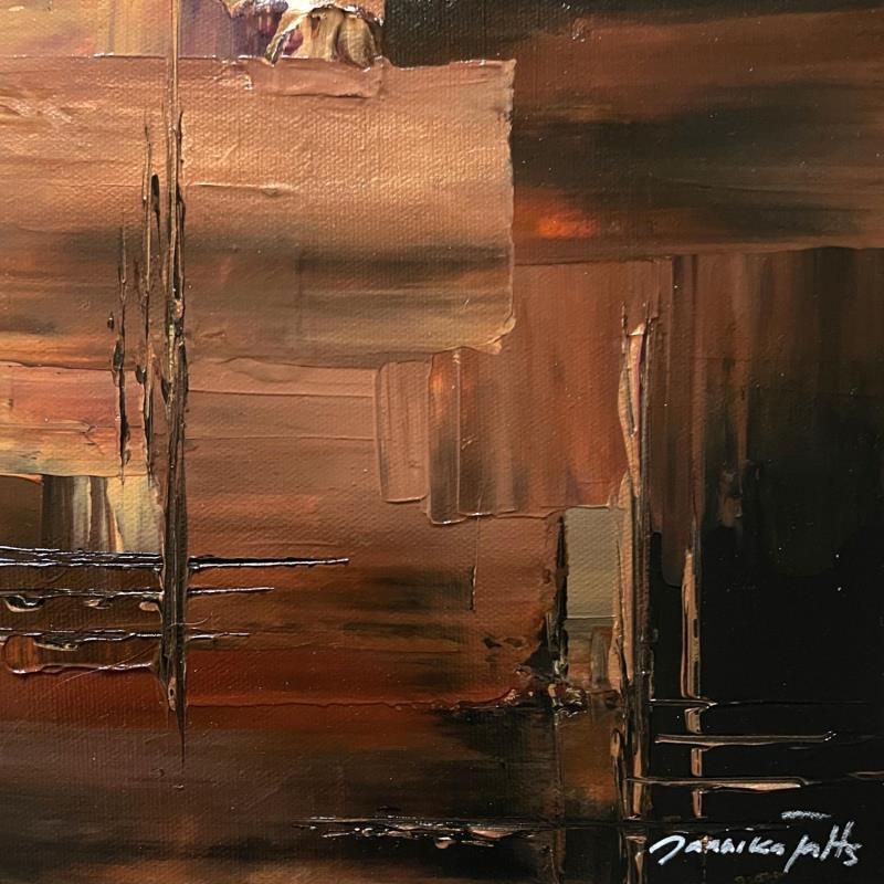 Painting Golden Brown iii by Talts Jaanika | Painting Abstract Urban Acrylic