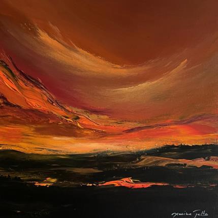 Painting Sunset Symphony by Talts Jaanika | Painting Abstract Acrylic Landscapes