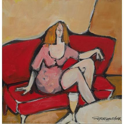 Painting Champagne et sofa by Signamarcheix Bernard | Painting Figurative Acrylic, Ink Life style, Pop icons