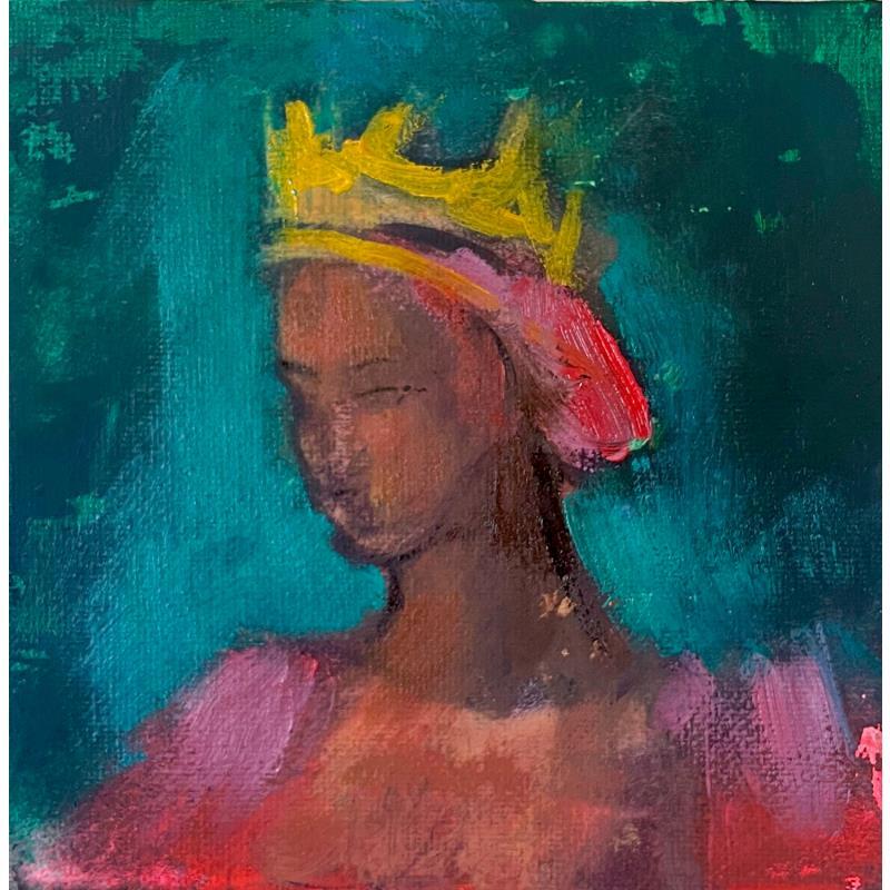 Painting Tarot card The Empress by Coline Rohart  | Painting Figurative Portrait Life style Oil