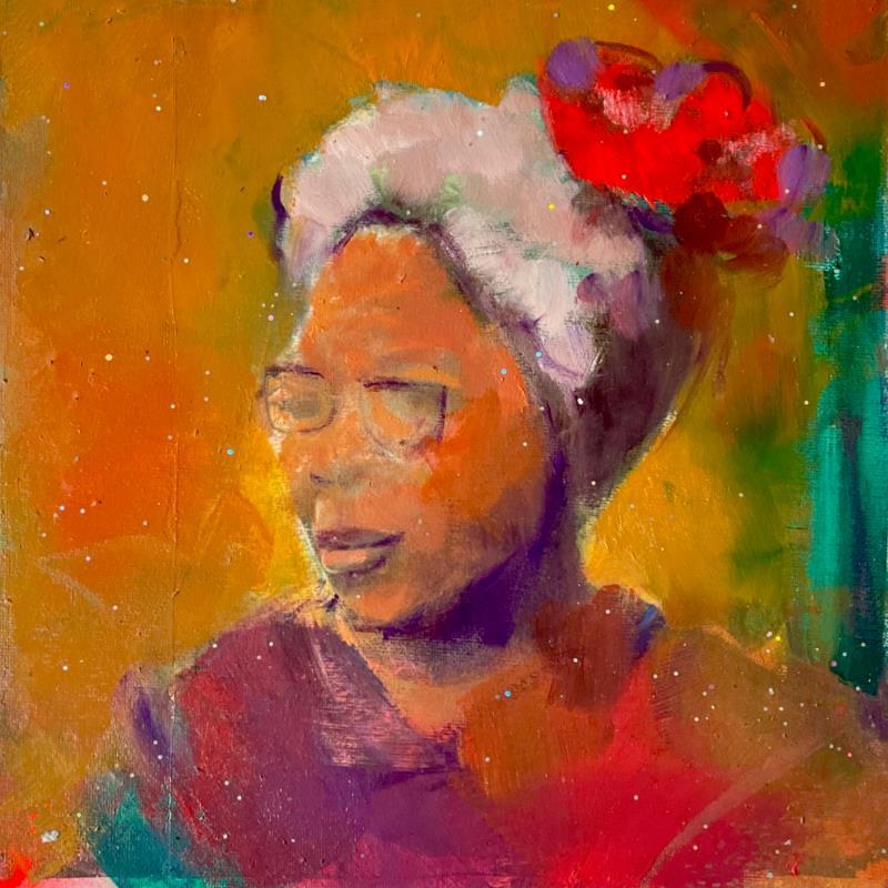 Painting Maya Angelou in Sedona, Arizona by Coline Rohart  | Painting Figurative Pop icons, Portrait