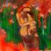 Painting Mother and kid in Sedona, after Klimt by Coline Rohart  | Painting Figurative Portrait Life style Nude