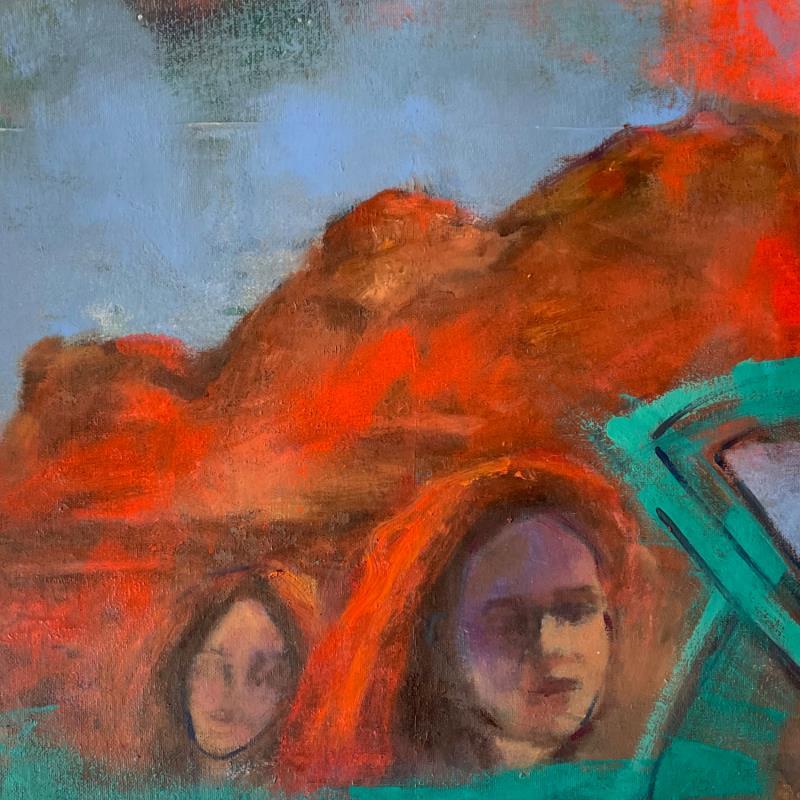 Peinture Thelma & Louise in Sedona par Coline Rohart  | Tableau Figuratif Icones Pop, Portraits, Scènes de vie
