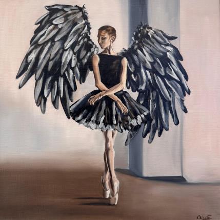 Painting Blackswan by Chicote Celine | Painting Figurative Oil Life style, Portrait