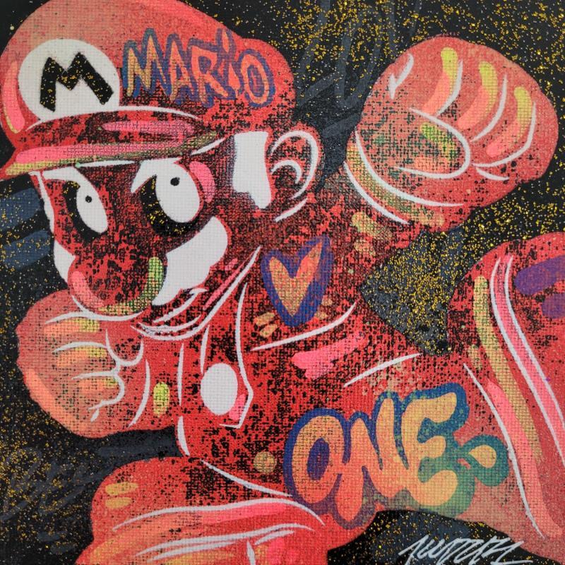Peinture Mario Kung-fu par Kedarone | Tableau Street Art Graffiti, Posca Icones Pop