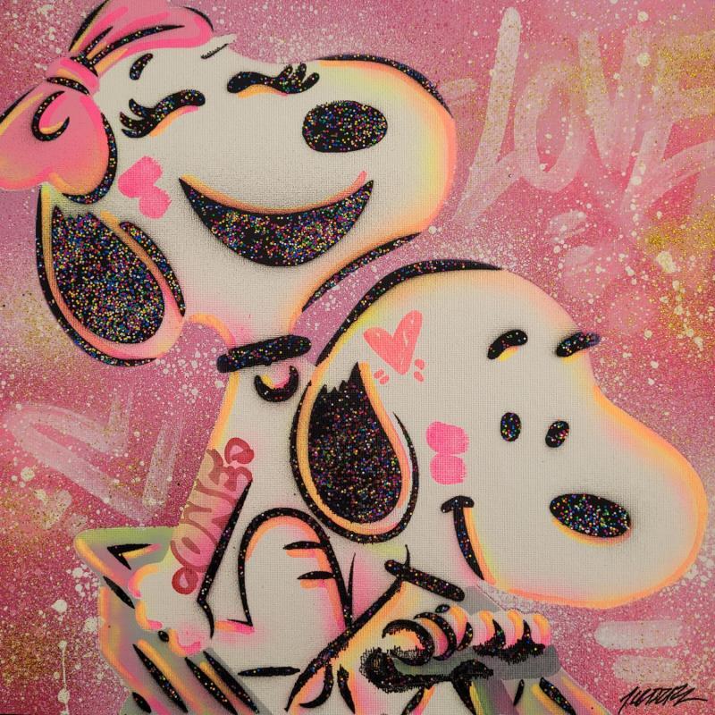 Painting Snoopy Love you by Kedarone | Painting Street art Graffiti, Posca Pop icons