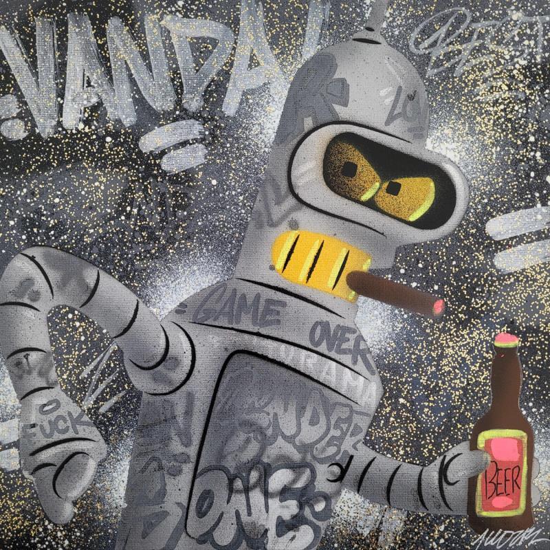 Painting Bender Happy by Kedarone | Painting Street art Graffiti, Posca Pop icons