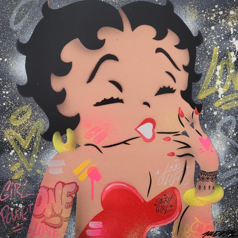 Painting Betty Boop Smile by Kedarone | Painting Street art Graffiti, Posca Pop icons