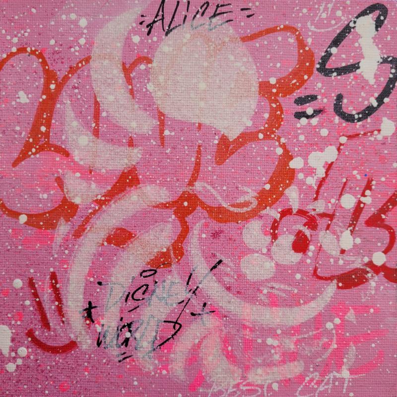 Gemälde Cheshire cat von Kedarone | Gemälde Pop-Art Pop-Ikonen Graffiti Posca