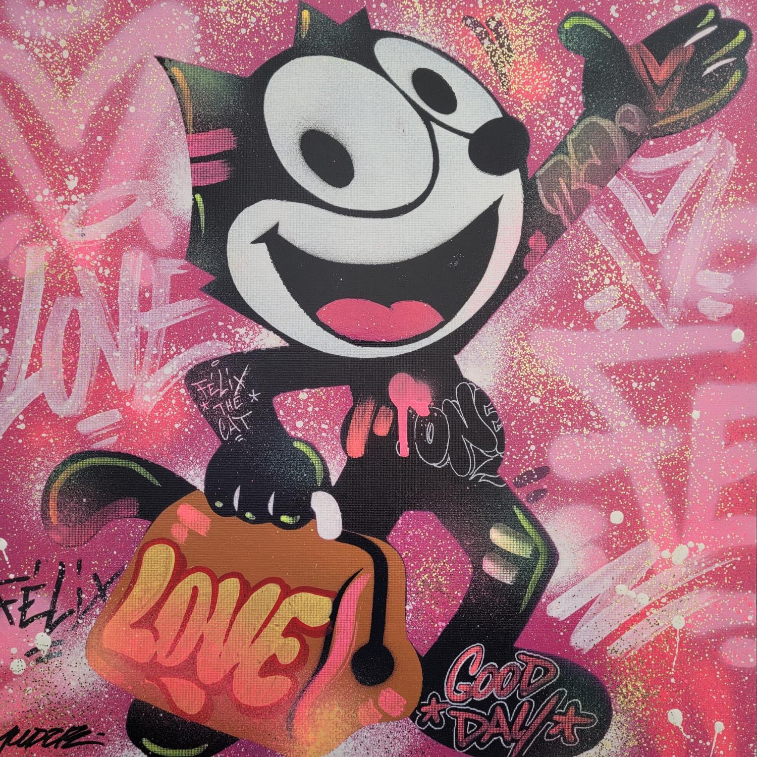 ▷ Painting Felix the cat by Kedarone