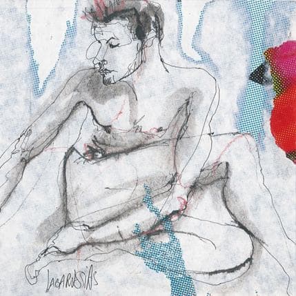 Painting Xavier by Labarussias | Painting Figurative Mixed Nude