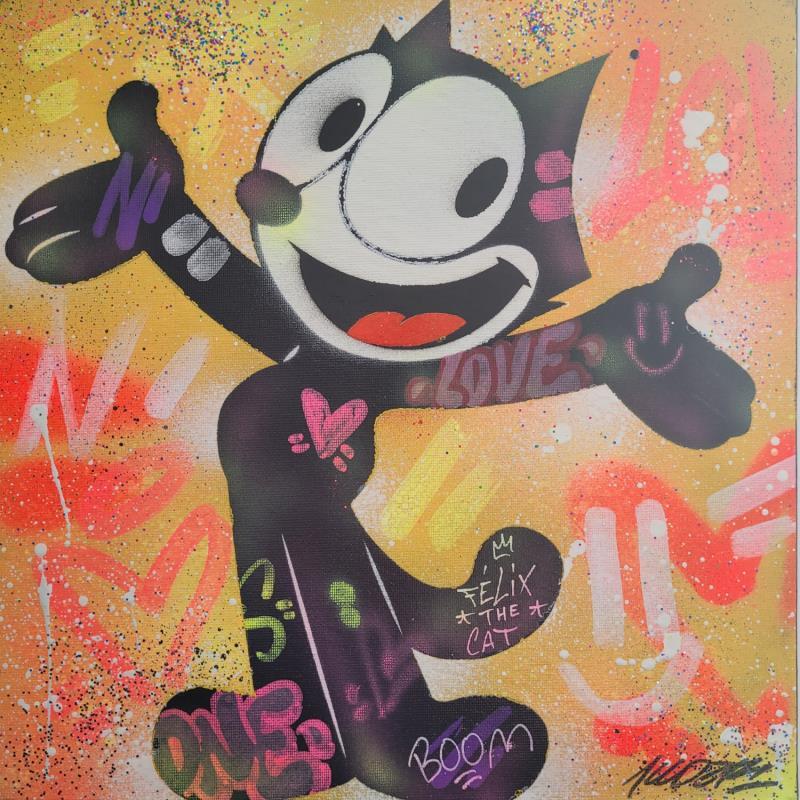 Gemälde Félix  von Kedarone | Gemälde Pop-Art Pop-Ikonen Graffiti Posca
