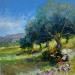 Painting Chemin et Oliviers by Daniel | Painting Figurative Oil