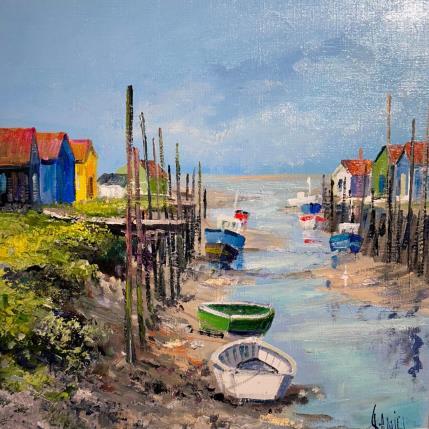 Painting Le canal île d'Oléron by Daniel | Painting Figurative Oil