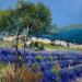 Painting Village de Provence Banon by Daniel | Painting Figurative Oil