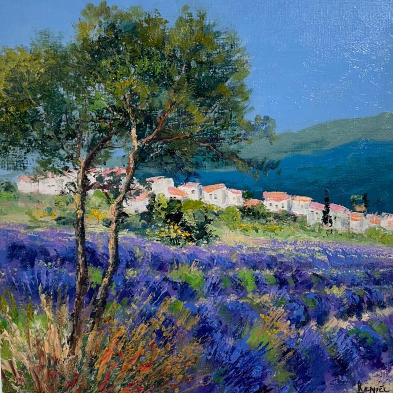 Painting Village de Provence Banon by Daniel | Painting Figurative Oil