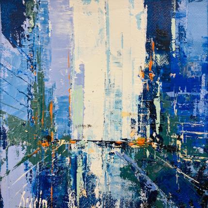 Peinture blue avenue par Dessein Pierre | Tableau Abstrait Huile