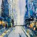Painting One night in NY by Dessein Pierre | Painting Abstract Oil