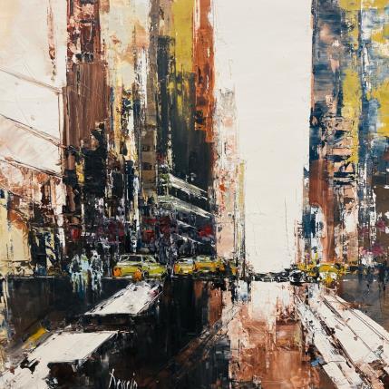 Gemälde Busy traffic on NY von Dessein Pierre | Gemälde Figurativ Öl