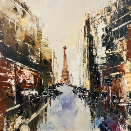 Painting Rue Saint Dominique by Dessein Pierre | Painting Abstract Oil