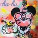 Gemälde Minnie beach von Kikayou | Gemälde Pop-Art Pop-Ikonen Graffiti