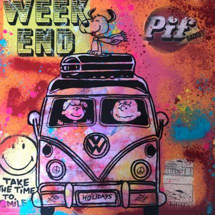Painting Snoopy van  by Kikayou | Painting Pop-art Graffiti Pop icons