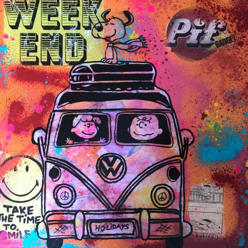 Peinture Snoopy van  par Kikayou | Tableau Pop-art Graffiti Icones Pop