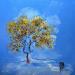 Gemälde Mon arbre von Raffin Christian | Gemälde Figurativ Landschaften Öl Acryl