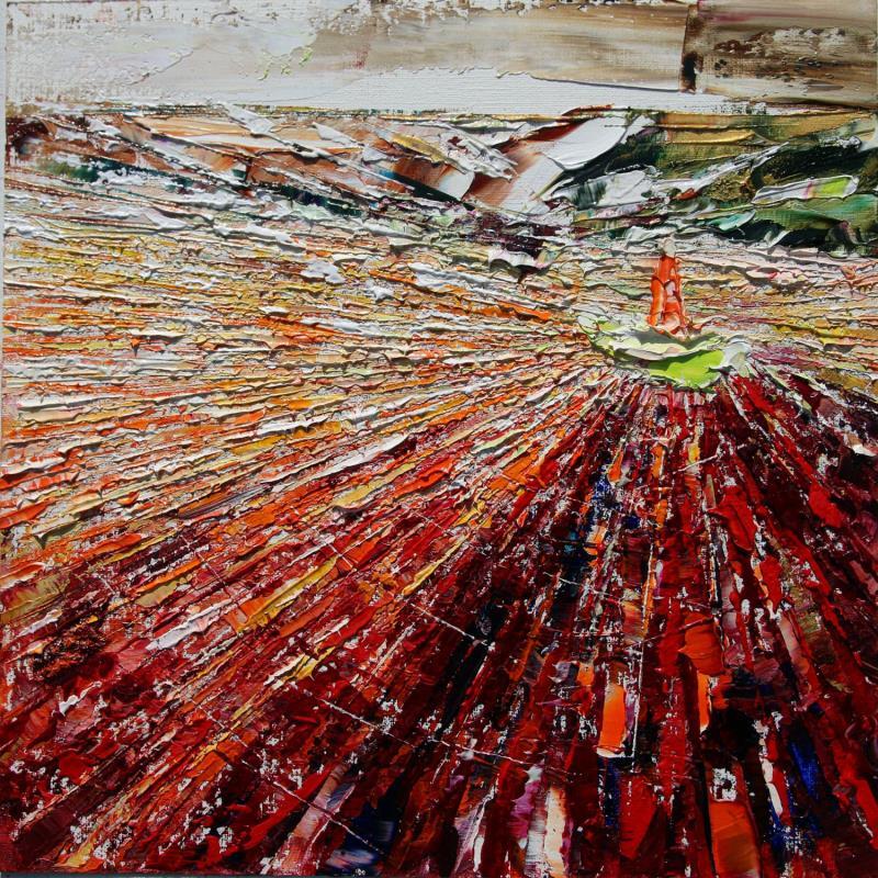 Painting Ghardaia by Reymond Pierre | Painting Abstract Oil Landscapes, Urban