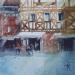 Painting Au café des Artistes by Abbatucci Violaine | Painting Figurative Watercolor