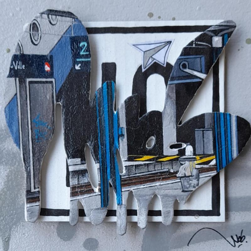 Painting Greyone by Lassalle Ludo | Painting Street art Acrylic, Wood Urban