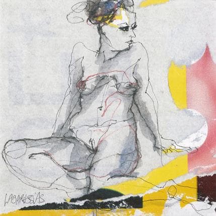 Painting Caroline by Labarussias | Painting Figurative Mixed Nude