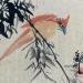 Peinture Little bird  par Yu Huan Huan | Tableau Figuratif Animaux Natures mortes Noir & blanc Encre