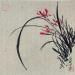 Peinture Orchid  par Yu Huan Huan | Tableau Figuratif Scènes de vie Natures mortes Noir & blanc Encre