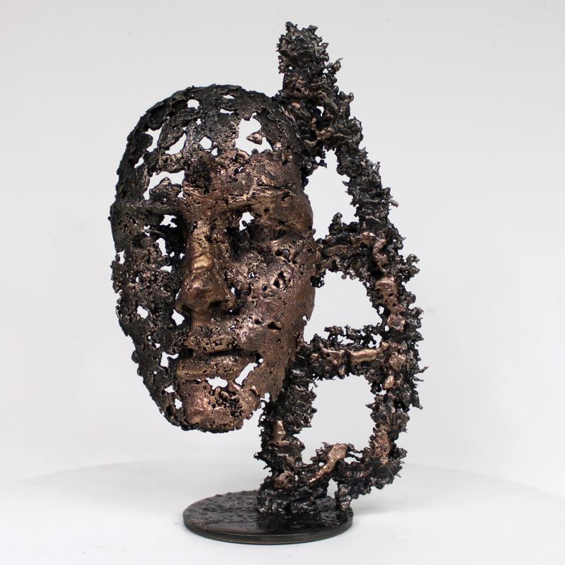 Sculpture CAT4 No Name 10029-20751-20230208-3 by Buil Philippe | Sculpture Figurative Bronze, Metal Portrait