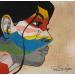 Gemälde Hero B von Paris Sketch Culture | Gemälde Pop-Art Porträt Pop-Ikonen Minimalistisch Acryl