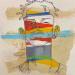 Gemälde Jobo von Paris Sketch Culture | Gemälde Pop-Art Porträt Pop-Ikonen Minimalistisch Acryl