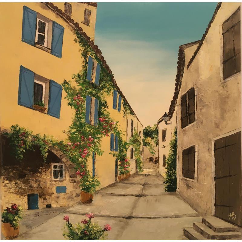 Gemälde Coeur de Village von Blandin Magali | Gemälde Figurativ Landschaften Öl