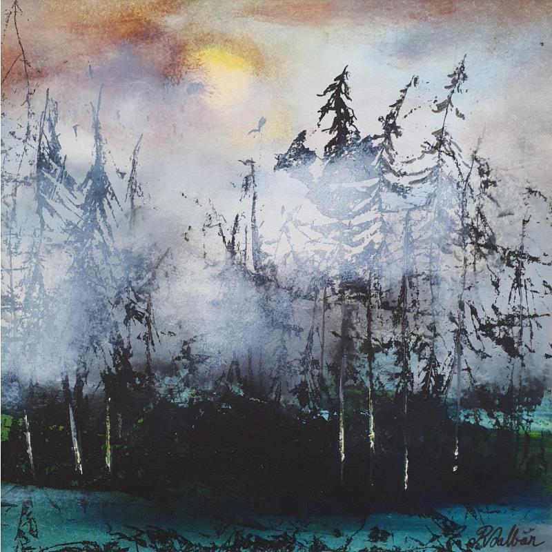 Gemälde Étrange forêt von Dalban Rose | Gemälde Figurativ Landschaften Öl